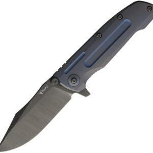 Navaja Reate Knives 9DV2 Framelock Ti Brz/Blue REA225 9DV2 TITANIUM BRONZE