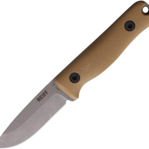 Cuchillo Reiff Knives F3 EDC Fixed Blade Tan F3019CTGBLKA