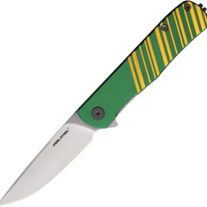 Navaja Real Steel Karly Linerlock Green/Gold 6051