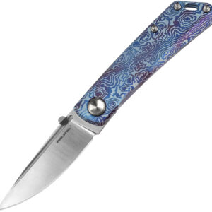 Navaja Real Steel Luna BoostFramelock Blue Swirl 7071TC06