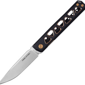 Navaja Real Steel Burns Framelock Black/Gold 7661G