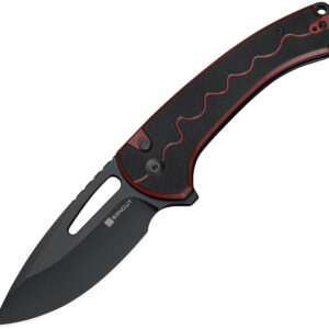 Navaja SENCUT Squiggy Button Lock Red S24082A-3