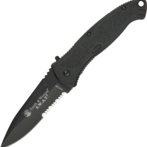 Navaja Smith & Wesson Large Black SWAT Linerlock A/O SWATLBS