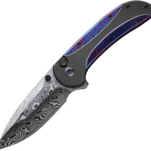 Navaja We Knife Co Ltd Zizzit Button Lock Timascus WE23031-DS1