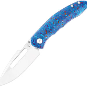 Navaja Artisan Boa Framelock Blue Timascus 1862G-TDB