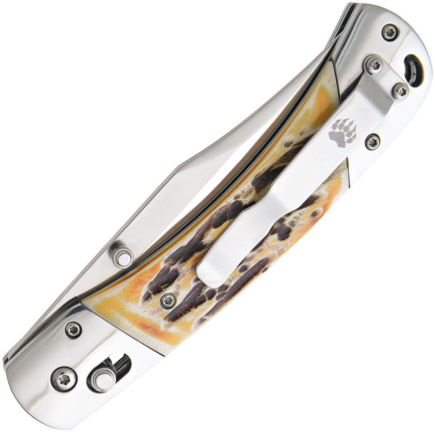 Navaja Bear & Son Slide Lock Stag Bone 5S97 - Image 2