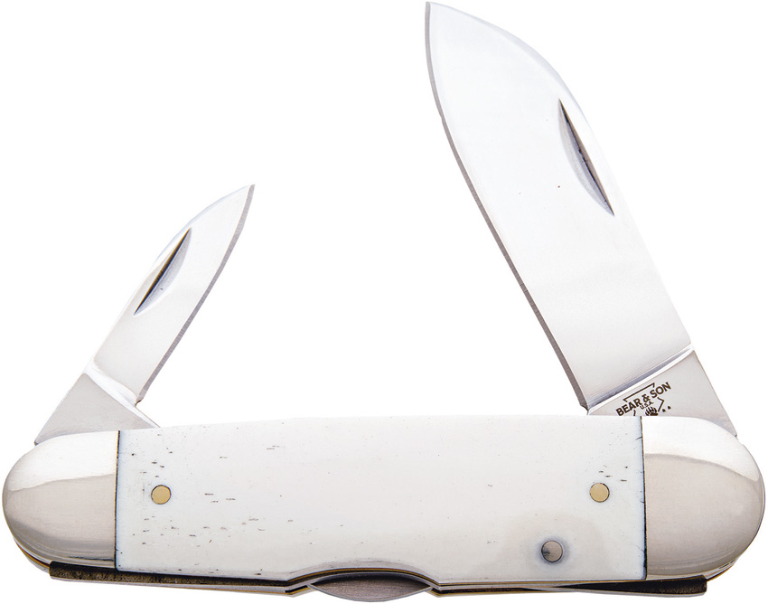 Navaja Bear & Son 4" Piranha White Smooth Bone L Wsb59L