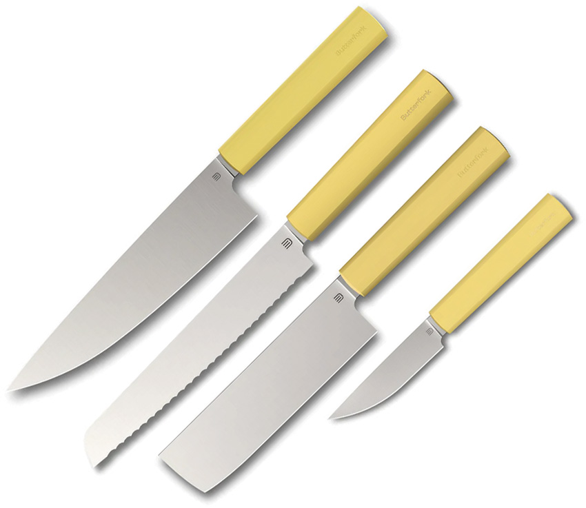 Set De Cuchillos Butterfork Modern Kitchen Set Yellow Bf01-Fks-Yl