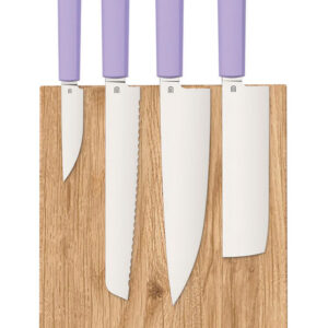 Set De Cuchillos Butterfork Modern Kitchen Set W/Stand Ppl Bf01-Ws-Pp