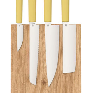 Set De Cuchillos Butterfork Modern Kitchen Set W/Stand Yl Bf01-Ws-Yl