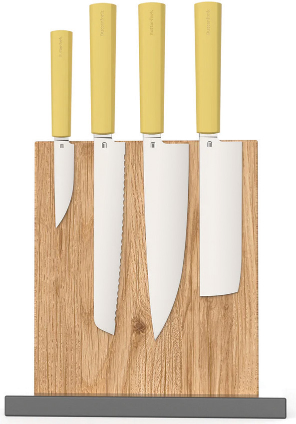 Set De Cuchillos Butterfork Modern Kitchen Set W/Stand Yl Bf01-Ws-Yl