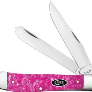 Navaja Case Cutlery Trapper Pink Crackel Kirinite 16160