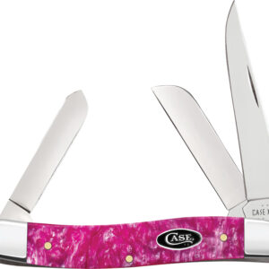 Navaja Case Cutlery Med Stockman Pink Crackel 16161
