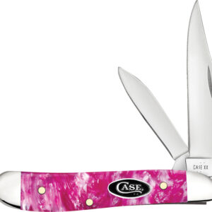 Navaja Case Cutlery Peanut Pink Crackel Kirinite 16163