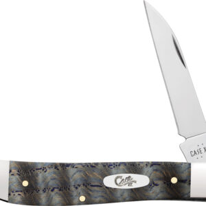 Navaja Case Cutlery Mini Trapper Blue Curley Oak 47491
