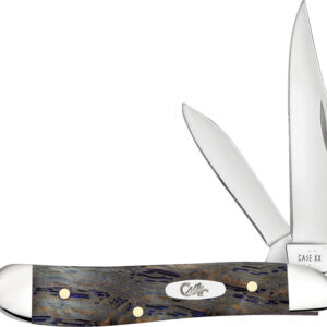 Navaja Case Cutlery Peanut Blue Curly Oak 47495