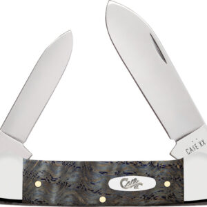 Navaja Case Cutlery Canoe Blue Curley Oak 47496