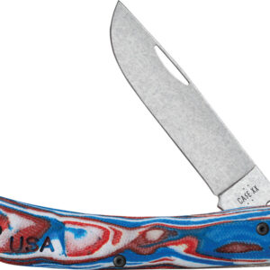 Navaja Case Cutlery Sod Buster Jr Red White Blue 66386