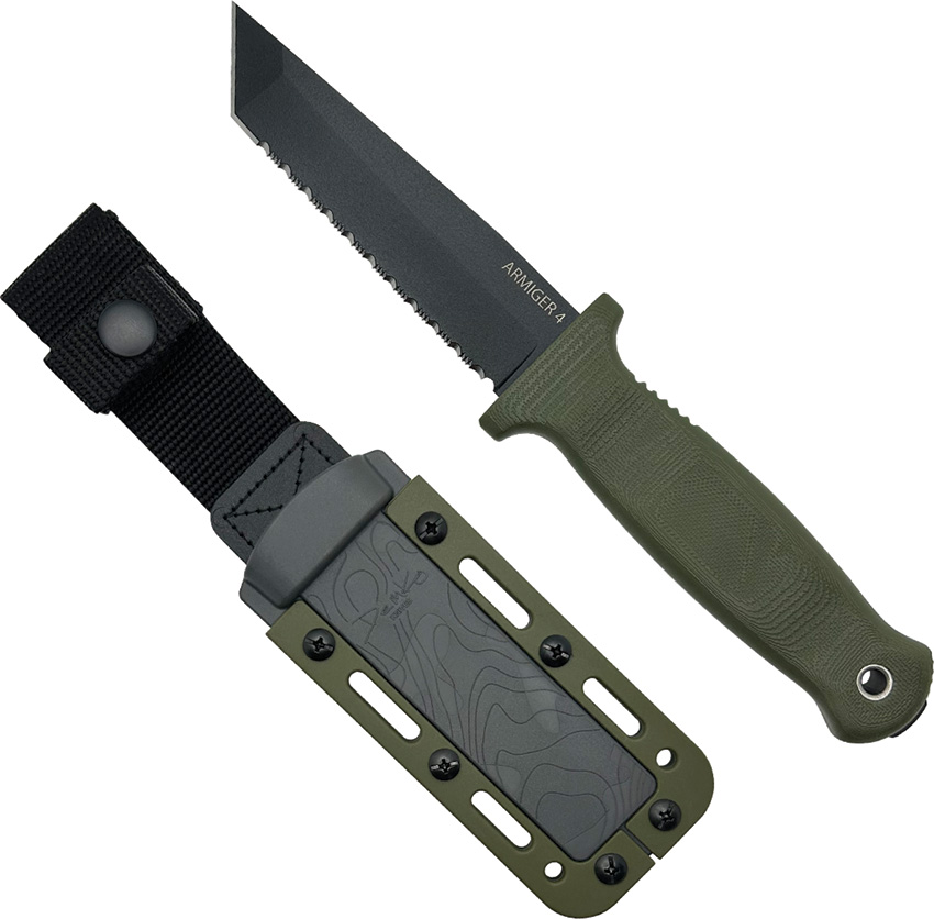 Cuchillo Demko Armiger 4 Fixed Blade Tanto Od Arm4-80Crv2-Od-Tp-Serr - Image 3