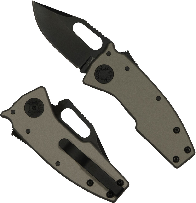 Navaja Demko Nano Shark Lock Stealth Gray Nano Stealth 20Cv Clip Grey - Image 3