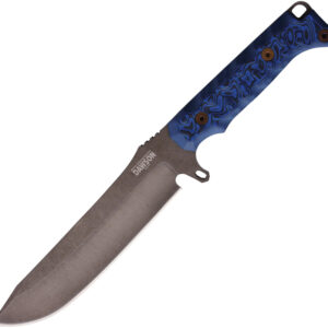Cuchillo Dawson Knives Reaper Fixed Blade Black/Blue 76546441775