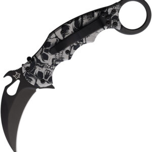 Navaja Fox Karambit Linerlock Skull Fx 599 Alb-3