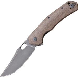 Navaja Giant Mouse ACE Jutland Linerlock Burlap JUTLAND-BURLAP-MICARTA