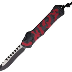 Navaja Automática Heretic Knives Auto Hydra Otf Recurve Red H008-10A-Rcamo