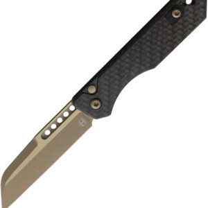 Navaja Automática Heretic Knives Auto Jinn Button Lock Cf Brz H113-7A-Cf