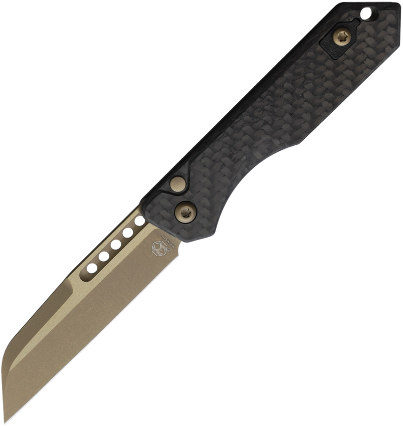 Navaja Automática Heretic Knives Auto Jinn Button Lock Cf Brz H113-7A-Cf