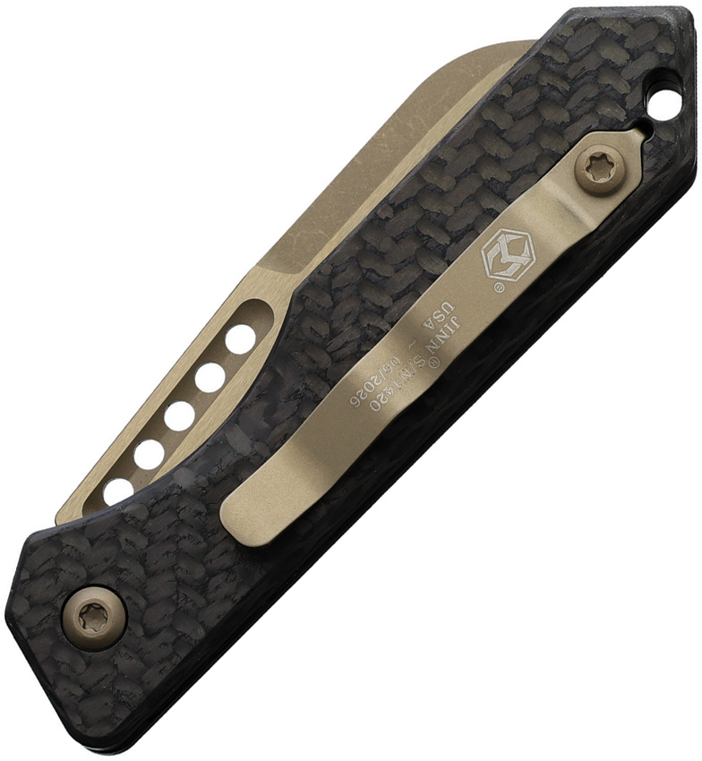 Navaja Automática Heretic Knives Auto Jinn Button Lock Cf Brz H113-7A-Cf - Image 2