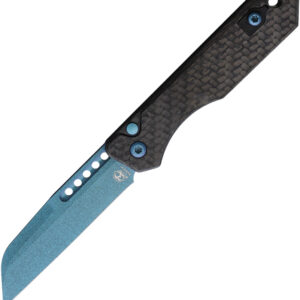 Navaja Automática Heretic Knives Auto Jinn Button Lock Cf Teal H113-Mt-Cf