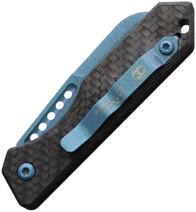 Navaja Automática Heretic Knives Auto Jinn Button Lock Cf Teal H113-Mt-Cf - Image 2