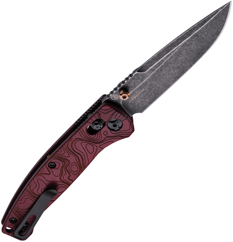 Navaja Hogue Mysto Able Lock Red Richlite 24452 - Image 2