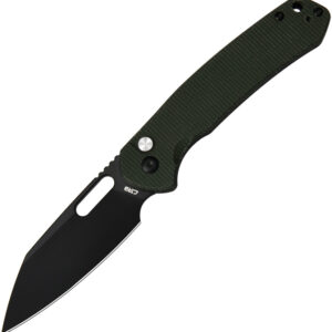 Navaja CJRB Pyrite Button Lock Green Mic J1925A-Bmgn