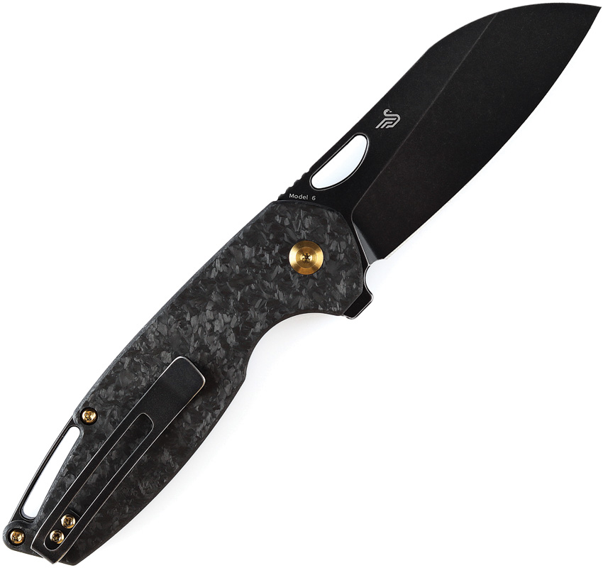 Navaja Kansept Knives Model 6 Framelock Shred Cf K1022A6 - Image 3