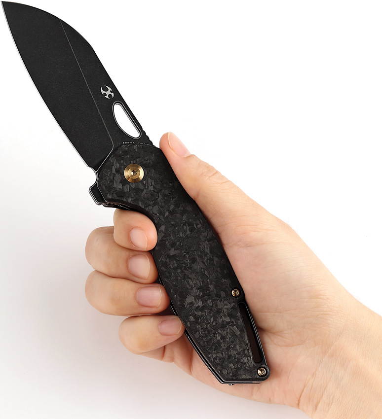 Navaja Kansept Knives Model 6 Framelock Shred Cf K1022A6 - Image 5