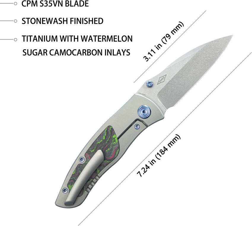 Navaja KB Knives Vertigo Framelock Camocarbon Kb258B - Image 3