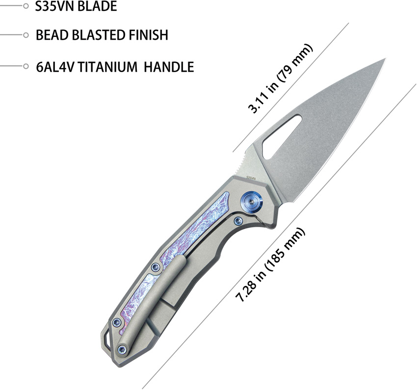 Navaja KB Knives Coeus Framelock Ti Kb286A - Image 3