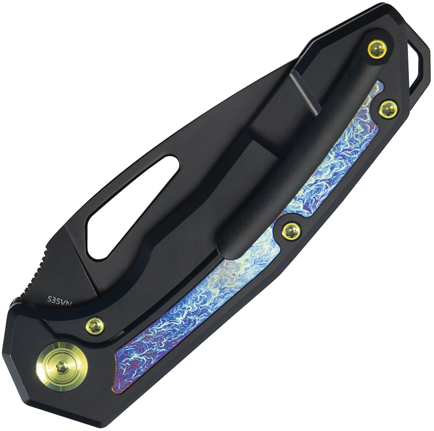 Navaja KB Knives Coeus Framelock Black Ti Kb286B - Image 2