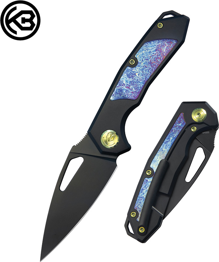 Navaja KB Knives Coeus Framelock Black Ti Kb286B - Image 8