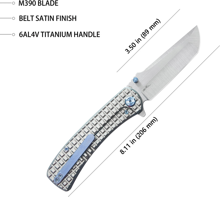 Navaja KB Knives Interflow Framelock Ti Gray Kb294A - Image 3