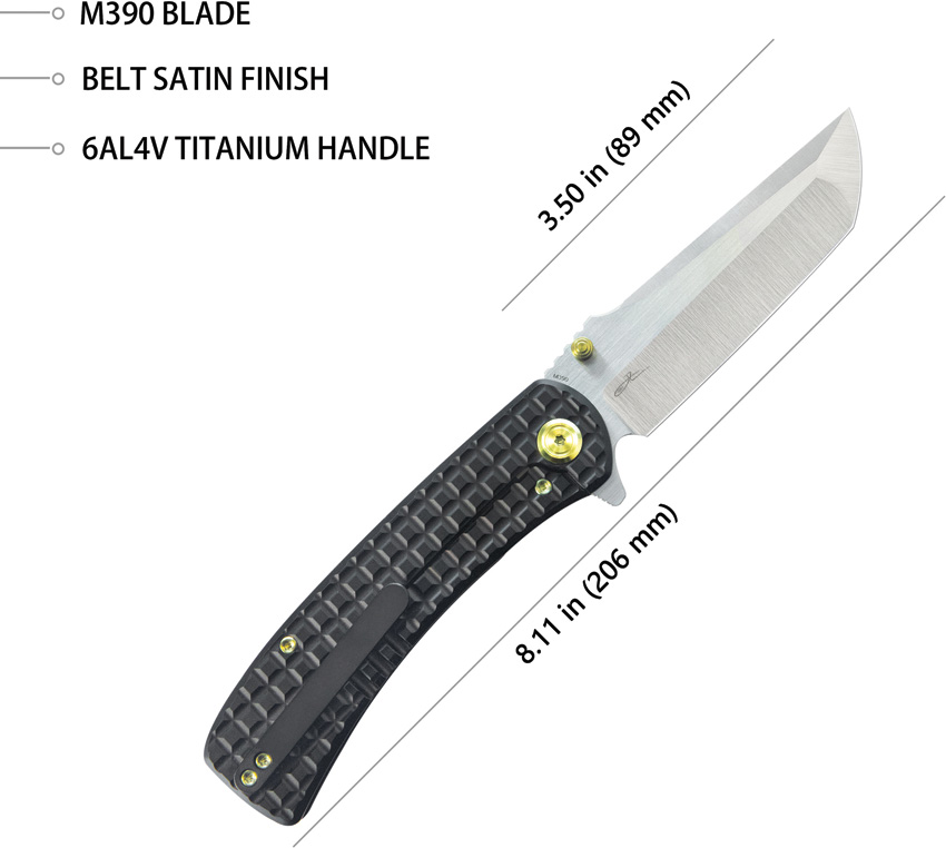 Navaja KB Knives Interflow Framelock Ti Black Kb294C - Image 3