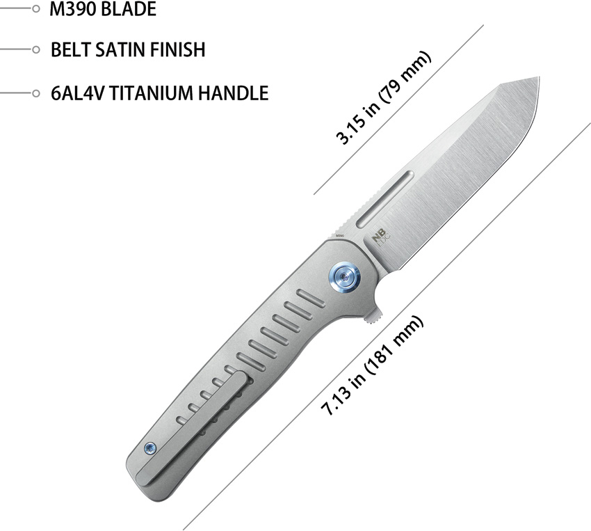 Navaja KB Knives Steelhead Linerlock Gray Ti Kb315A - Image 3