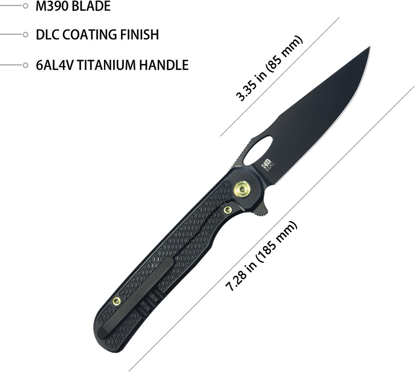 Navaja KB Knives Hydro Framelock Black Kb323B - Image 3