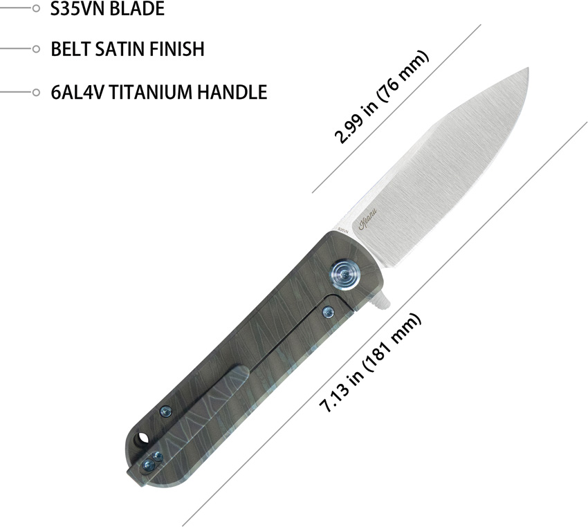 Navaja KB Knives Neo Framelock Flame Ti Kb359B - Image 3