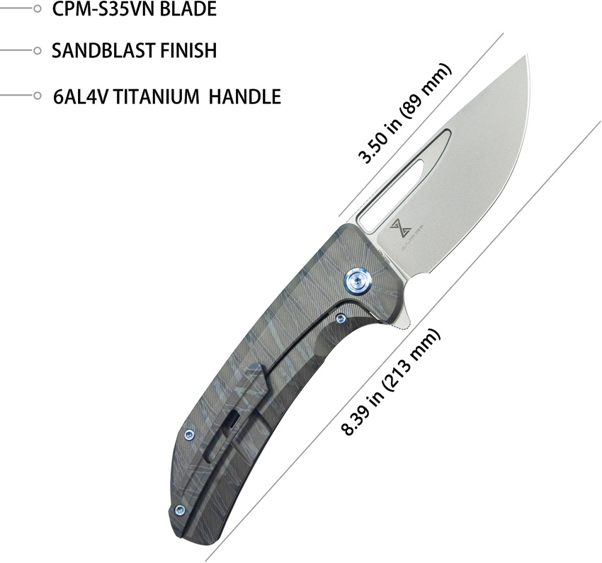 Navaja KB Knives Hyperion Framelock Flame Ti Kb368I - Image 3