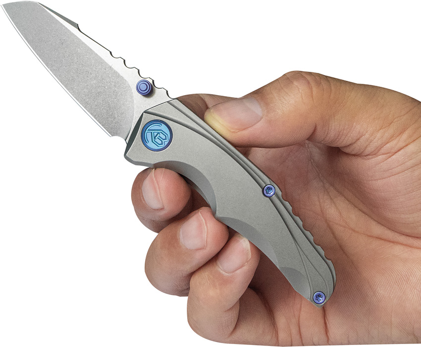 Navaja KB Knives Steeltle Framelock Gray Ti Kb390A - Image 4