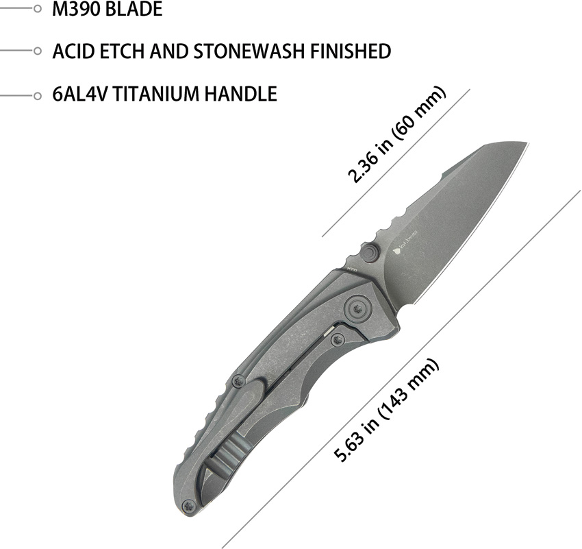 Navaja KB Knives Steeltle Framelock Dsw Ti Kb390B - Image 3