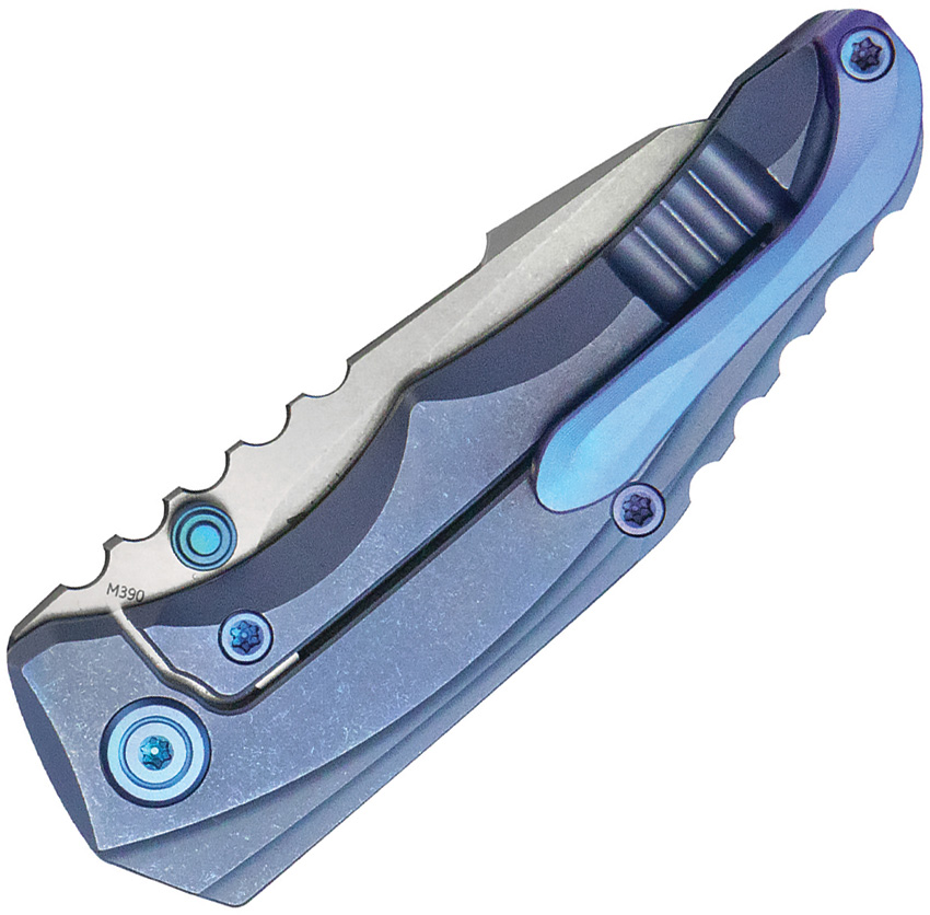 Navaja KB Knives Steeltle Framelock Blue Ti Kb390C - Image 2
